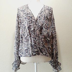 All Saints Faux Wrap Blouse